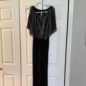 Connected Apparel Black and Silver Jumpsuit